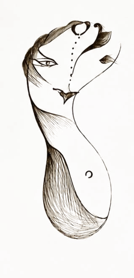 The ALBA figure — a hand-drawn emblem of calm, presence and human connection